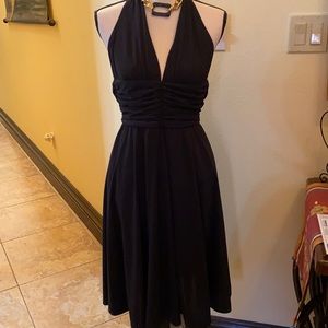 White House/Black market halter black dress.